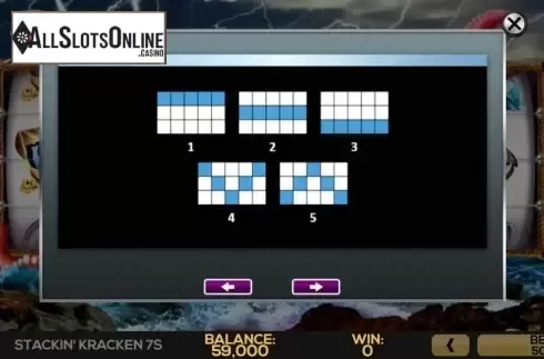 Paylines. Stackin' Kraken 7s from High 5 Games