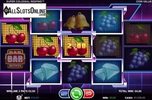 Win Screen 2. Super Colossal Respins from Games Inc