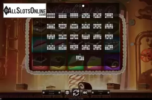 Paylines screen