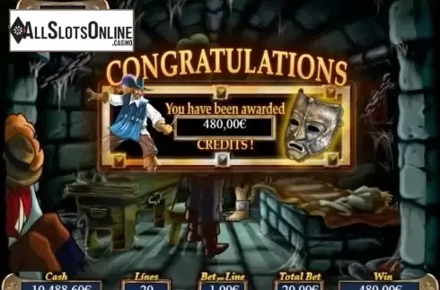 Win Presentation screen. The Iron Mask from R. Franco