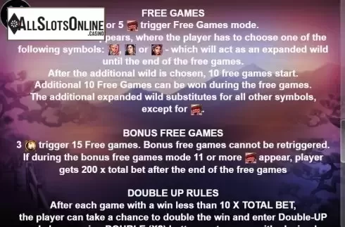 Game rules 1. The Red Temple (Casino Technology) from Casino Technology