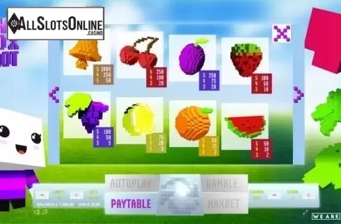 Paytable. The Vox Slot from We Are Casino