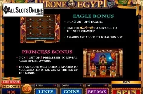 Screen4. Throne of Egypt from Microgaming
