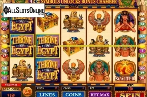 Screen9. Throne of Egypt from Microgaming