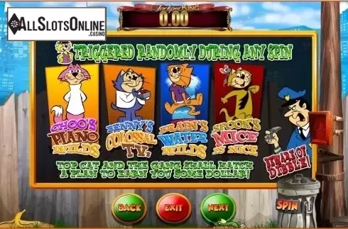 Paytable Random features. Top Cat from Blueprint