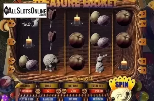 Win Screen. Treasure Basket from GameScale
