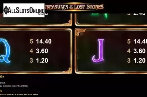 Paytable screen 3