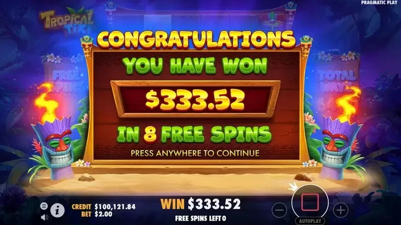 Tropical Tiki slot screenshot 6