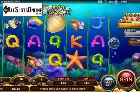 Reel Screen. Tropical Treasure from SimplePlay