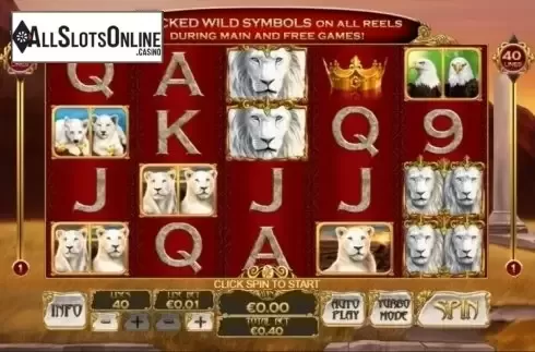 Reel Screen. White King 2 from Playtech