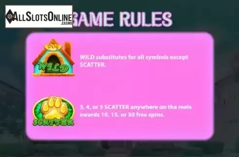 Game Rules screen 2