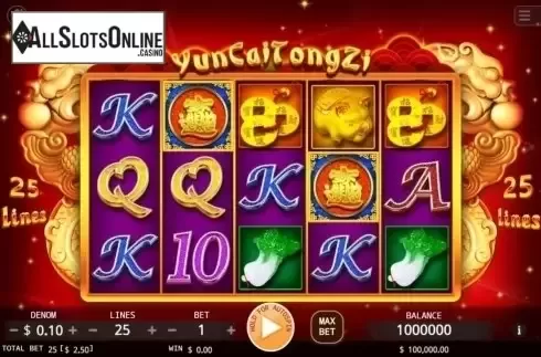 Reel Screen. Yun Cai Tong Zi from KA Gaming