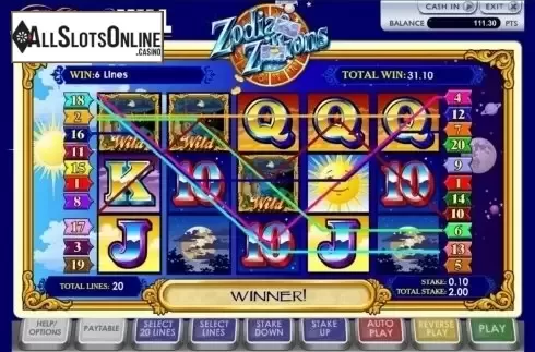 Screen4. Zodiac Zillions from Ash Gaming