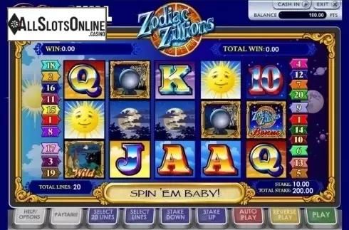 Screen5. Zodiac Zillions from Ash Gaming