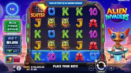 Alien Invaders slot screenshot 1