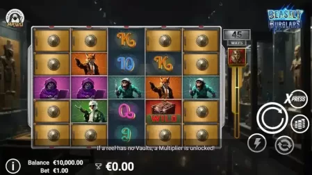 Beastly Burglars slot screenshot 1