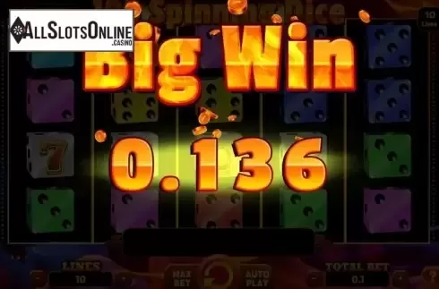 Big Win. 100 Spinning Dice from Spinomenal