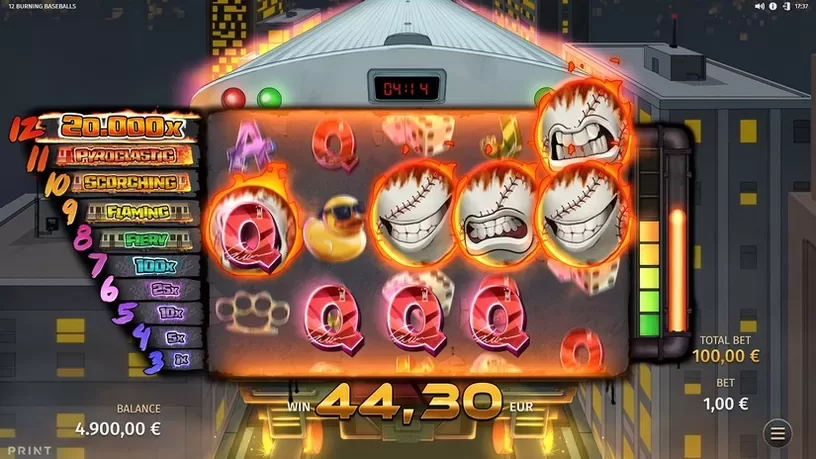 12 Burning Baseballs slot screenshot 6