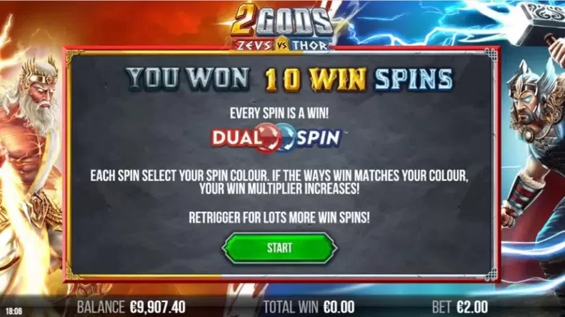 2 Gods Zeus vs Thor slot screenshot 3