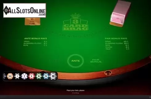 Reel Screen. 3 Card Brag (Skywind Group) from Skywind Group