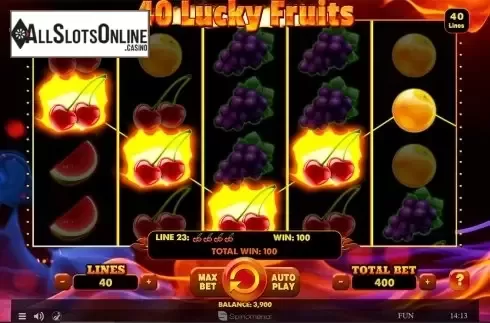 Game  workflow 3. 40 Lucky Fruits from Spinomenal