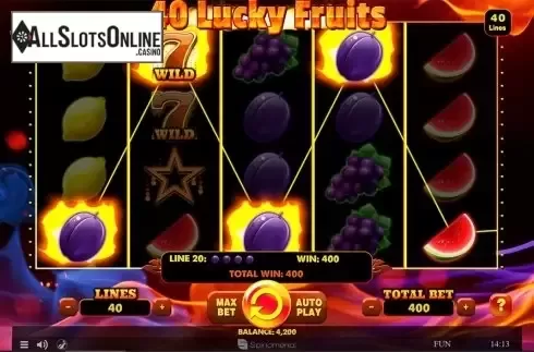 Game  workflow . 40 Lucky Fruits from Spinomenal