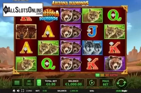 Reel Screen. Arizona Diamonds from StakeLogic