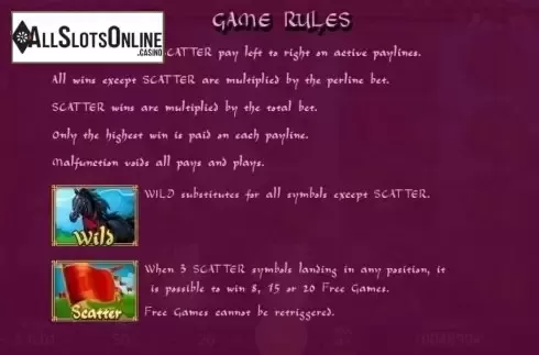 Paytable 3. Ba Wang Bie Ji from KA Gaming