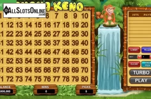 Reel Screen. Banana Keno from Caleta Gaming