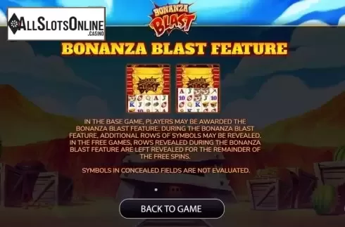 Features 1. Bonanza Blast from AGS
