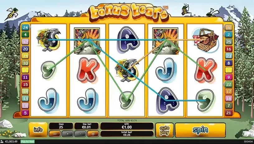 Bonus Bears slot screenshot 2