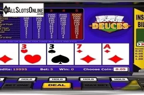 Game Screen. Bonus Deuces (Betsoft) from Betsoft
