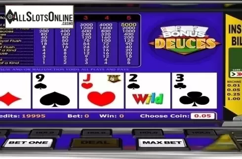 Game Screen. Bonus Deuces (Betsoft) from Betsoft