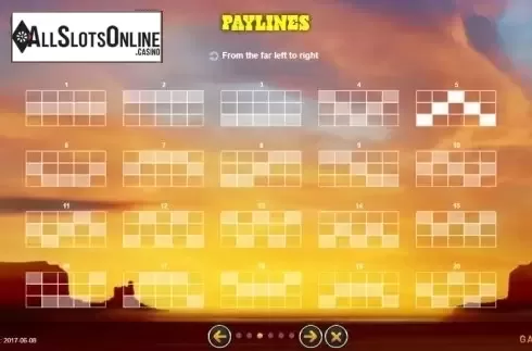 Paylines. Boom Bang from GAMING1