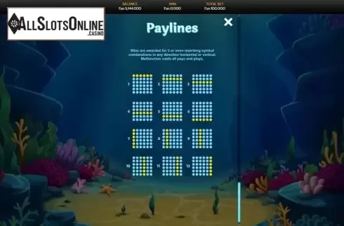 Paylines. Bubbles Bonanza from OneTouch