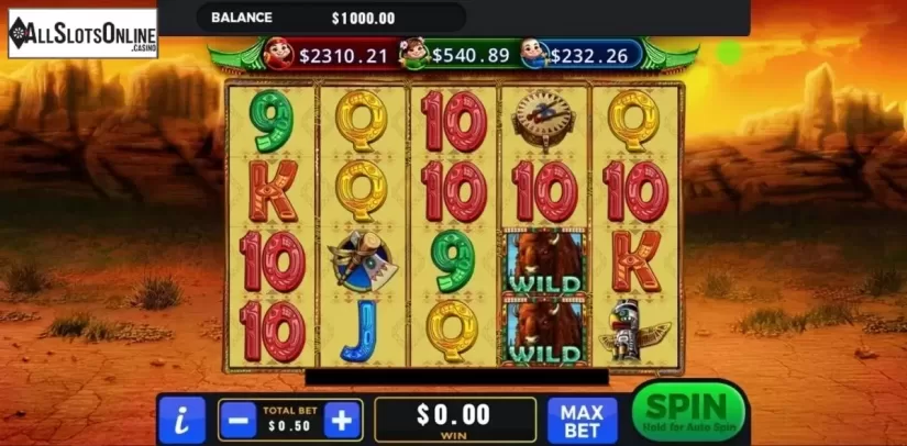 Game Screen. Buffalo Run from GMW