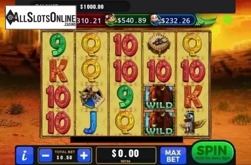 Game Screen. Buffalo Run from GMW