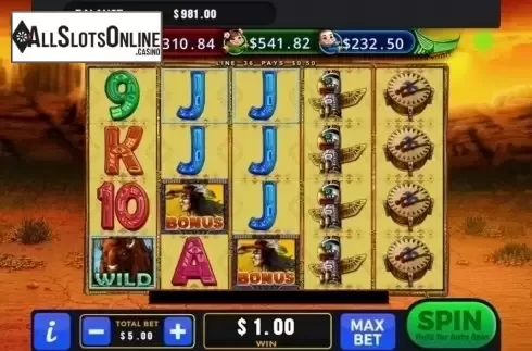 Win Screen. Buffalo Run from GMW