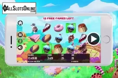 Mobil Game Workflow screen. Cake Valley from Habanero