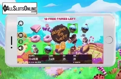 Mobil Multiplier screen. Cake Valley from Habanero