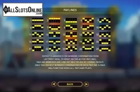 Paylines. Captain Rabbit from GamePlay