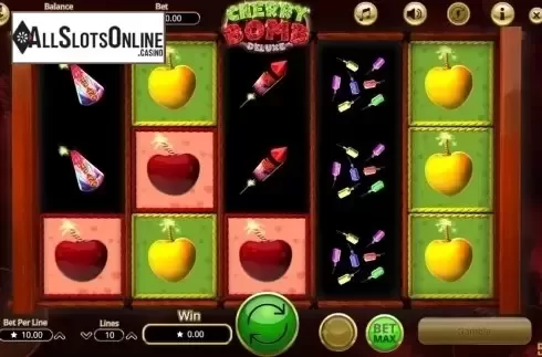 Reels screen. Cherry Bomb Deluxe from Booming Games