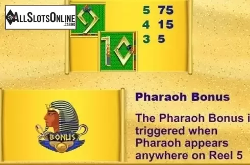 Paytable 3 & Bonus. Cleopatras Glory from Allbet Gaming