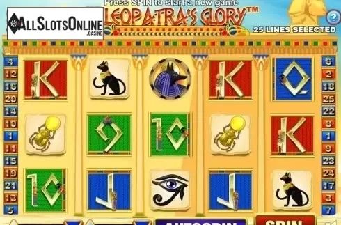 Reel Screen. Cleopatras Glory from Allbet Gaming