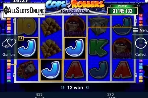 Win. Cops 'n' Robbers Millionaires Row from Greentube