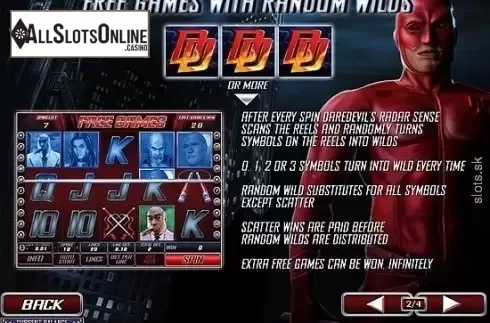 Free Spins. DareDevil from Playtech