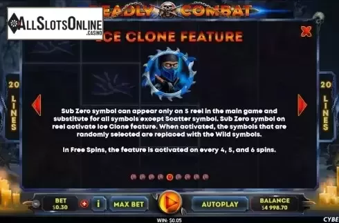 Sub Zero symbol screen