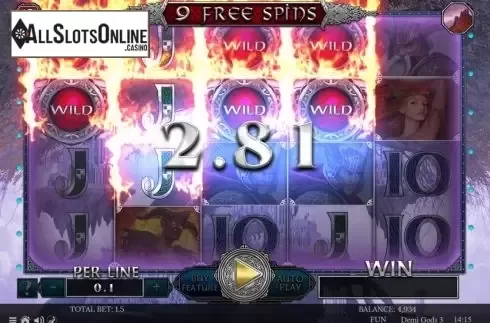 Free Spins 3. Demi Gods III 15 Lines from Spinomenal