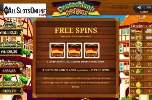 Free Spins. Deutschland Jackpot from Oryx
