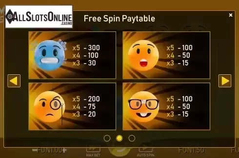 FS Paytable screen 2